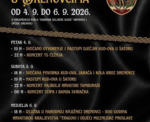 Poznat program 30. Raspjevane Cvelferije